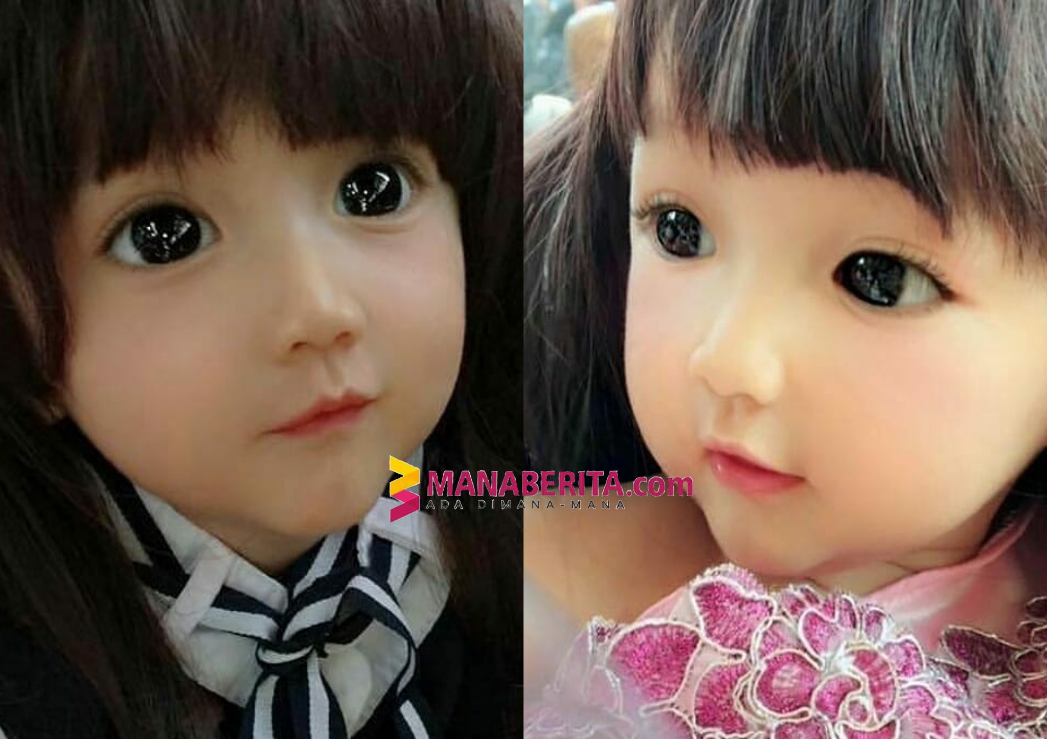 Bikin Gemes Bayi Cantik ini Punya Wajah yang Mirip Dengan Boneka Hidup Manaberita
